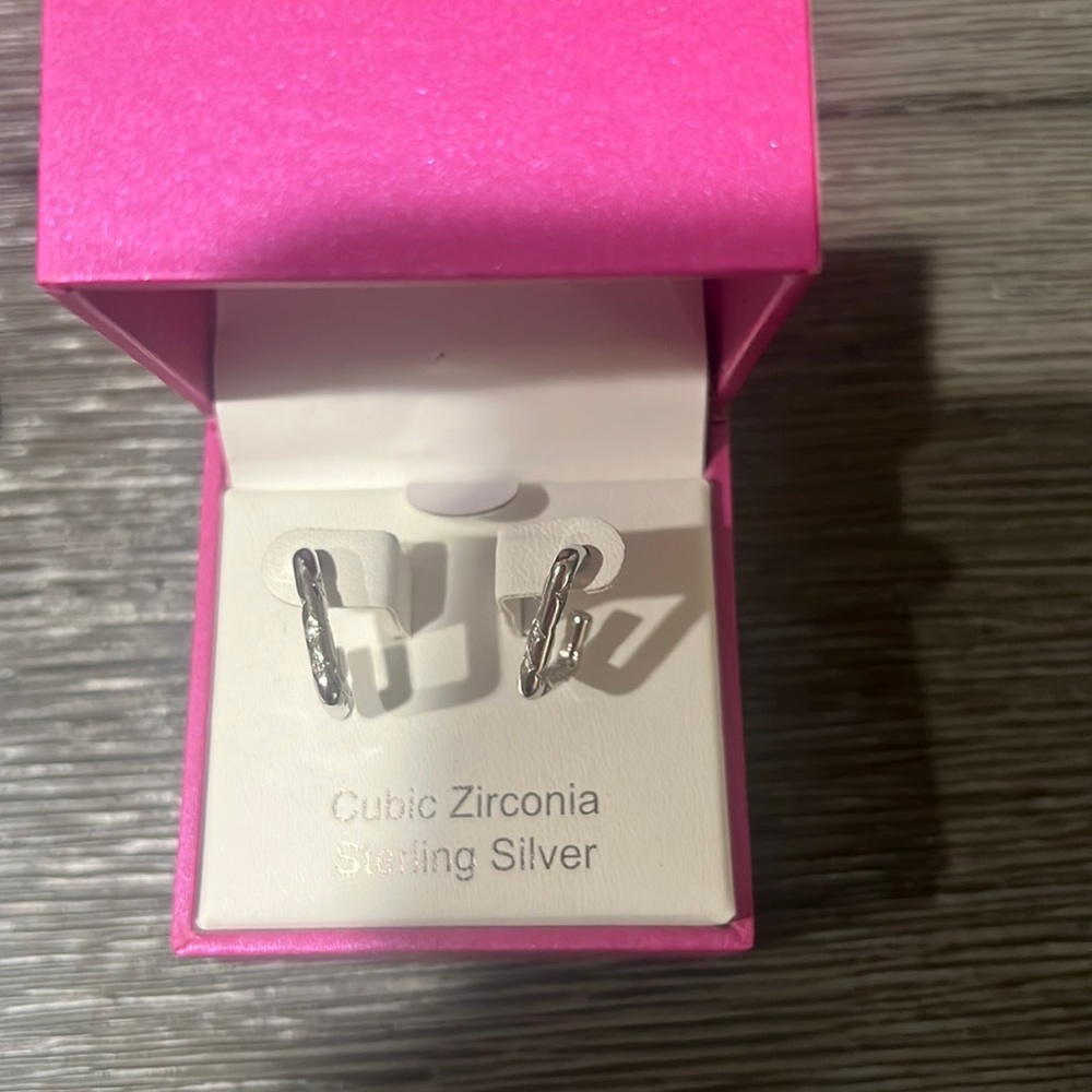 Rachel Zoe Sterling Silver and Cubic Zirconia Earrings
